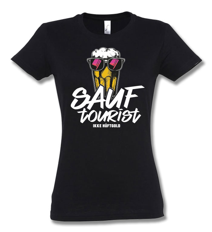 Sauftourist T-Shirt backprint Damen