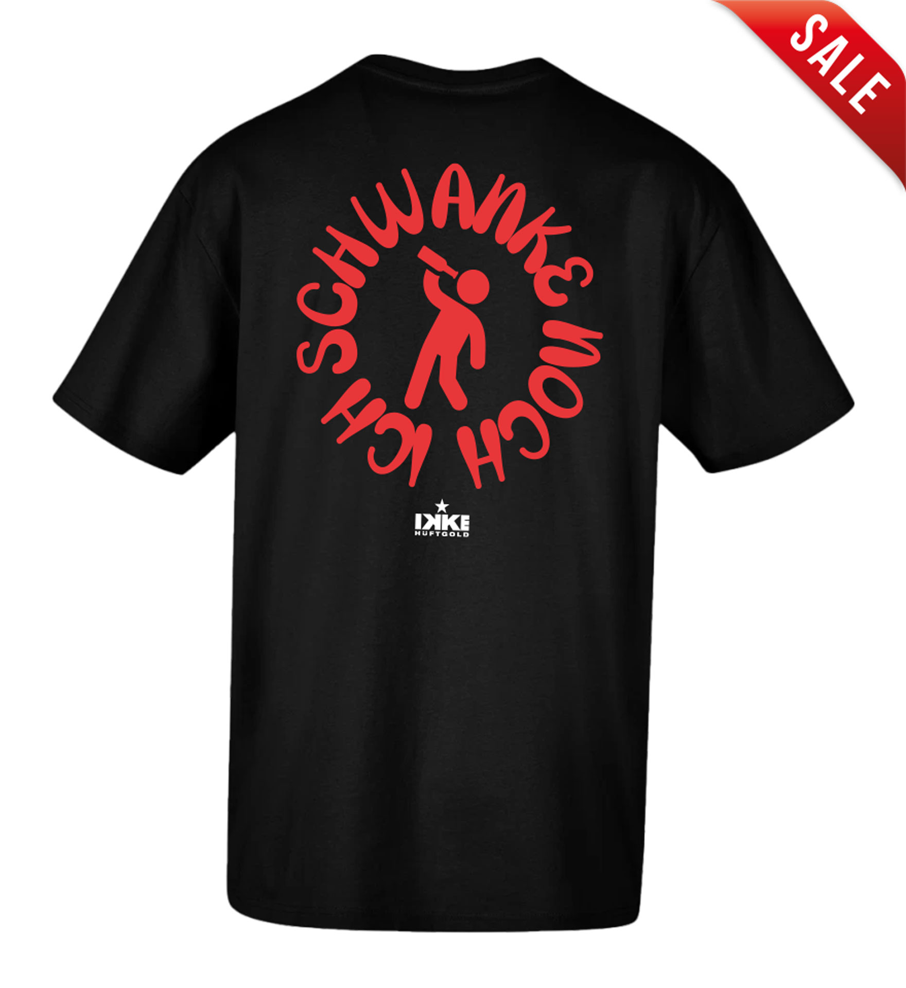 T-Shirt "Ich schwanke noch schwarz/rot"