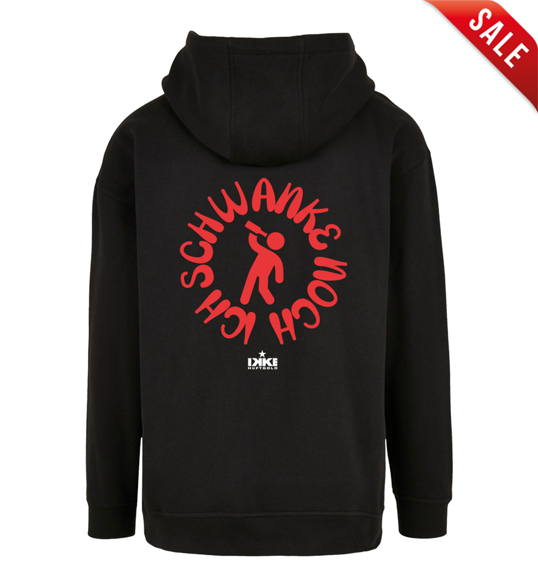 Hoodie "Ich schwanke noch schwarz/rot"